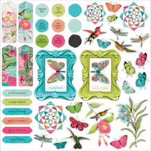 Load image into Gallery viewer, 49 And Market - Chipboard Set - Kaleidoscope. 49 And Market - Chipboard Set - Kaleidoscope. The Chipboard Set are matte, non-adhesive printed ephemera pieces that enhance any layout. Available at Embellish Away located in Bowmanville Ontario Canada.
