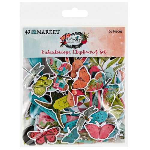 49 And Market - Chipboard Set - Kaleidoscope. 49 And Market - Chipboard Set - Kaleidoscope. The Chipboard Set are matte, non-adhesive printed ephemera pieces that enhance any layout. Available at Embellish Away located in Bowmanville Ontario Canada.