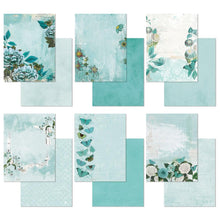 Charger l&#39;image dans la galerie, 49 And Market - Collection Pack 6&quot;X8&quot; - Color Swatch: Teal. There are 18 sheets (3 ea. of 6 double-sided patterned papers) plus 2 extra patterns on the inside. Available at Embellish Away located in Bowmanville Ontario Canada.
