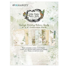 Cargar imagen en el visor de la galería, 49 And Market - Collection Pack 6&quot;X8&quot; - Nature Study. The Vintage Artistry Nature Study Collection is a beautiful collection that gives the sense of calm that can only be found in the great outdoors. Available at Embellish Away located in Bowmanville Ontario Canada.
