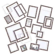 Load image into Gallery viewer, 49 And Market - Map  Frames Set - Wherever. You can never have enough frames! This pack of 16 map infused frames is no exception. Available at Embellish Away located in Bowmanville Ontario Canada.
