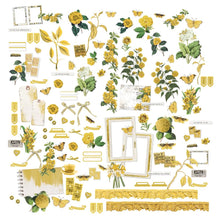 Load image into Gallery viewer, 49 And Market - Mini Laser Cut Outs Elements - Color Swatch: Ochre. The mini laser cut set includes 126 smaller elements on 4 sheets that measure 6x8&quot; sheets. Available at Embellish Away located in Bowmanville Ontario Canada.
