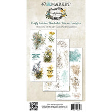 Load image into Gallery viewer, 49 And Market - Rub-On - Blendable - Krafty Garden. Elements from the Blendable rub-on transfer pack incorporate an artistic mix of watercolor, typography and elements to be used to create a dramatic pop of interest on any of your crafting projects. Available at Embellish Away located in Bowmanville Ontario Canada.
