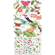 Cargar imagen en el visor de la galería, 49 And Market - Rub-On Transfer Set - Botanical - Kaleidoscope. The Botanical set is filled with flora and fauna. Beautiful imagery of dragonflies and hummingbirds mixed with botanicals and leaves. Available at Embellish Away located in Bowmanville Ontario Canada.

