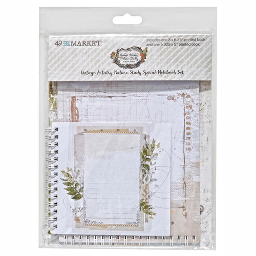 49 And Market - Spiral Notebook Set - Nature Study. Two perfectly coordinated pre-printed spiral notebooks included. One book measures 5.325x5 inches with covers and 5 tabbed pages. Available at Embellish Away located in Bowmanville Ontario Canada.