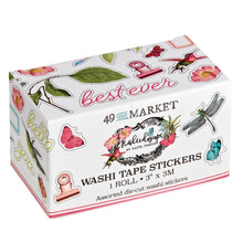 Cargar imagen en el visor de la galería, 49 And Market - Washi Tape Roll - Kaleidoscope. Washi stickers are a continuous roll of self adhesive images that have varied designs including phrases, florals, foliage and labels. Available at Embellish Away located in Bowmanville Ontario Canada.
