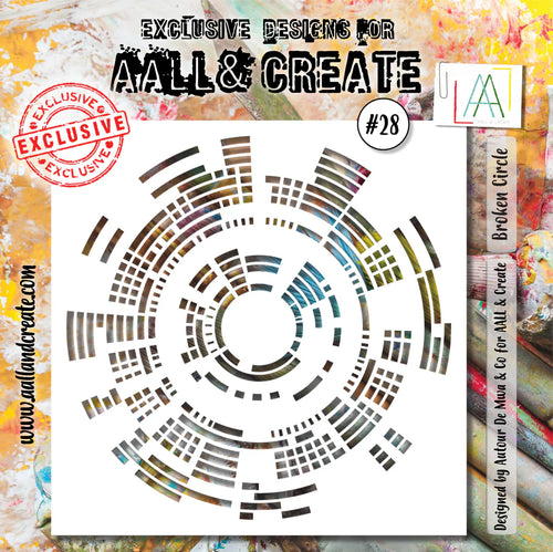 AALL & Create - Stencil - 28 - Vortex. Size: 15.4x15.4 | 6