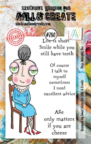 AALL & Create Stamp Set - 780 - Deep Thoughts Dee. Size: 7.3x10.25 cm | 2.9