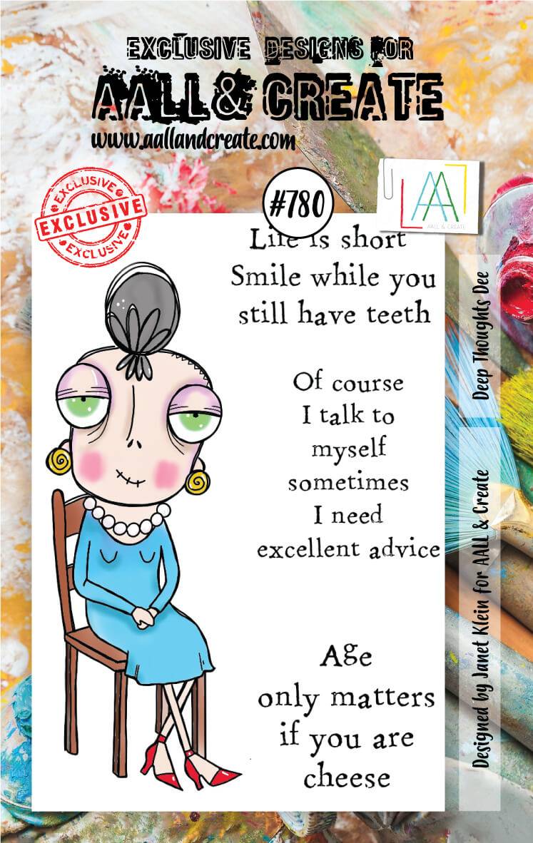 AALL & Create Stamp Set - 780 - Deep Thoughts Dee. Size: 7.3x10.25 cm | 2.9