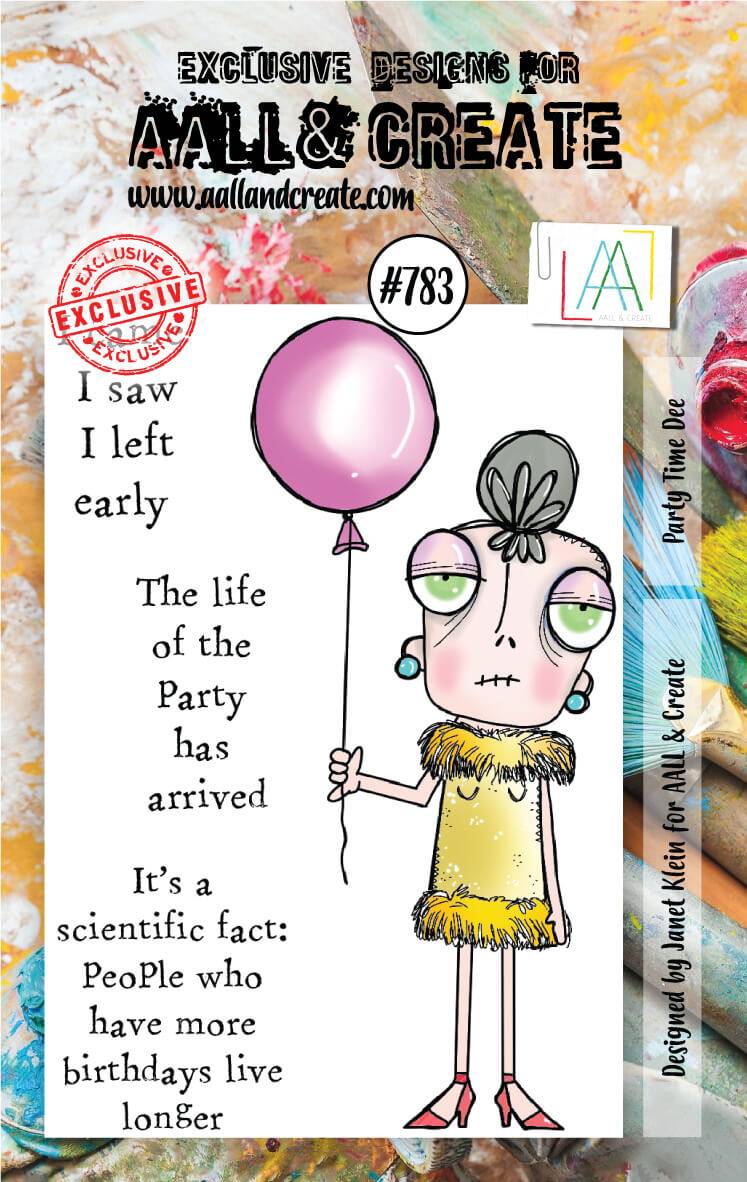 AALL & Create Stamp Set - 783 - Party Time Dee. Size: 7.3x10.25 cm | 2.9