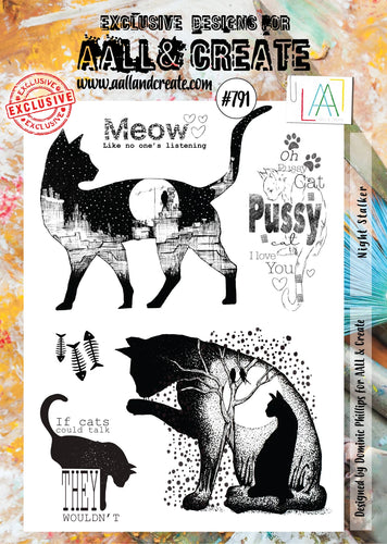 AALL & Create Stamp Set - 791 - Night Stalker. Size: 20.5 cmx29.2cm | 8