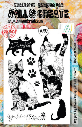AALL & Create Stamp Set - 792 - Had Me At Meow. Size: 14.6x20 cm | 5.8