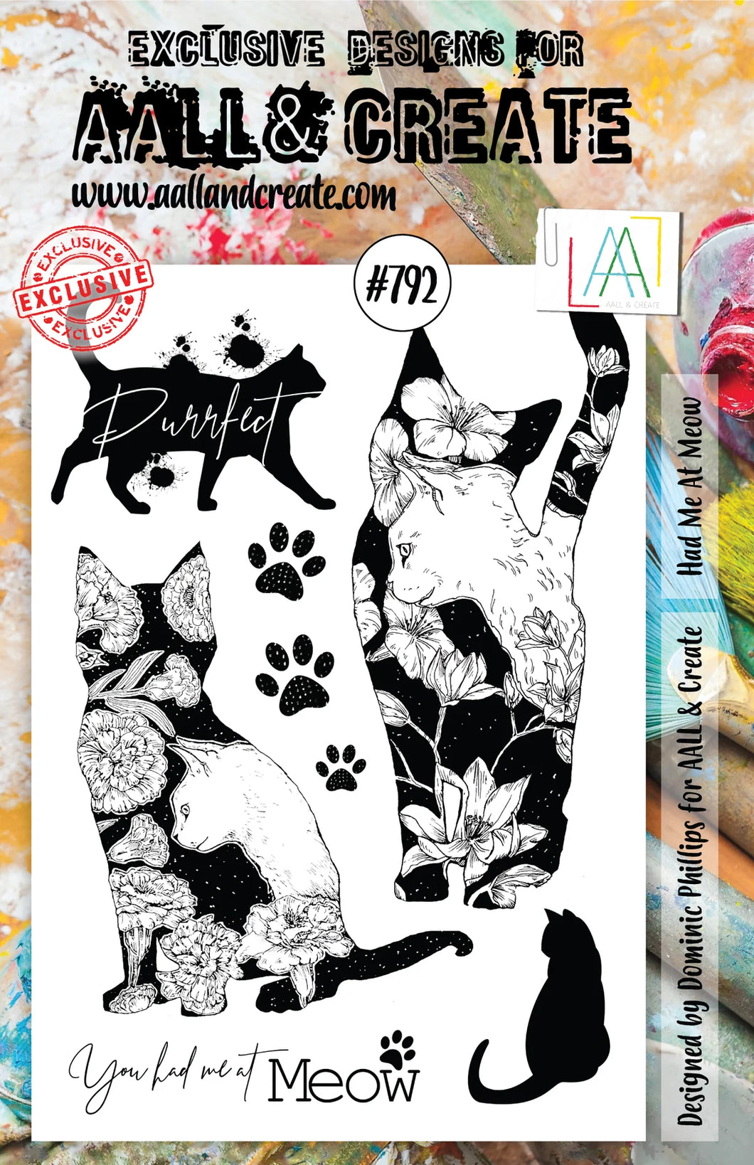 AALL & Create Stamp Set - 792 - Had Me At Meow. Size: 14.6x20 cm | 5.8