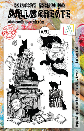 AALL & Create Stamp Set - 793 - Bad Cats Club. Size: 14.6x20 cm | 5.8