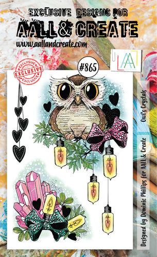 AALL & Create Stamp Set - 865 - Owl's Crystals. Size: 10cmx15cm | 3.9