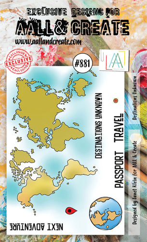 AALL & Create Stamp Set - 881 - Destinations Unknown. Size: 10cmx15cm | 3.9