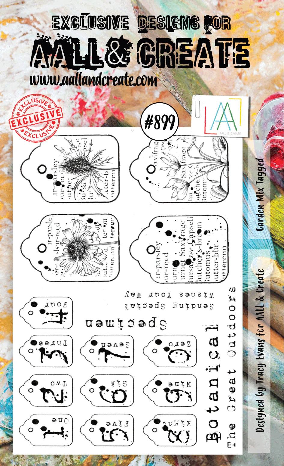AALL & Create Stamp Set - 899 - Garden Mix Tagged. Size: A6. Available at Embellish Away located in Bowmanville Ontario Canada.