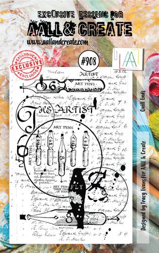 AALL & Create Stamp Set - 908 - Quill Ends. Size: Size: 7.3x10.25 cm | 2.9