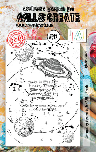 AALL & Create Stamp Set - 912 - Astroventurer. Size: 7.3x10.25 cm | 2.9