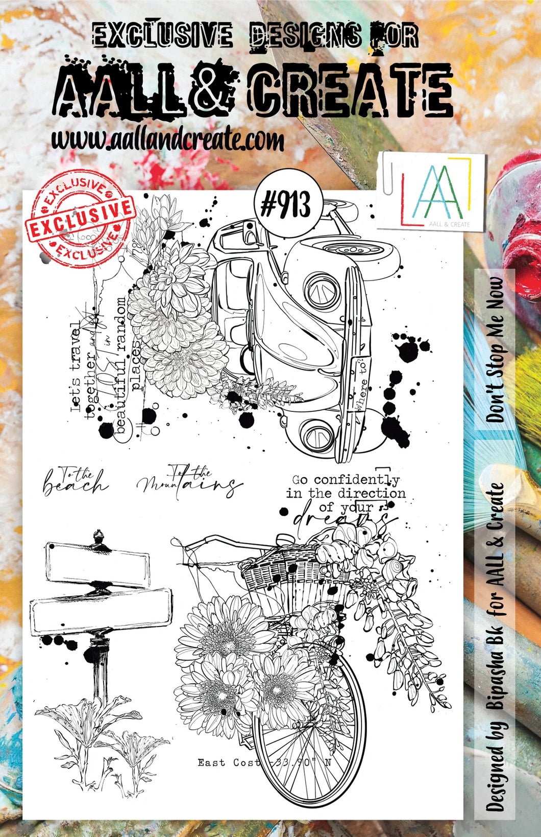 AALL & Create Stamp Set - 913 - Don't Stop Me Now. Size: 14.6x20 cm | 5.8