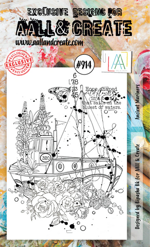 AALL & Create Stamp Set - 914 - Ancient Mariners. Size: 10cmx15cm | 3.9