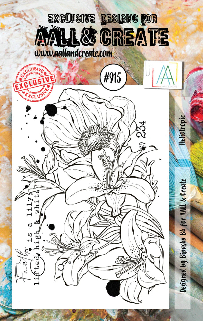 AALL & Create Stamp Set - 915 - Heliotropic. Size: 7.3x10.25 cm | 2.9