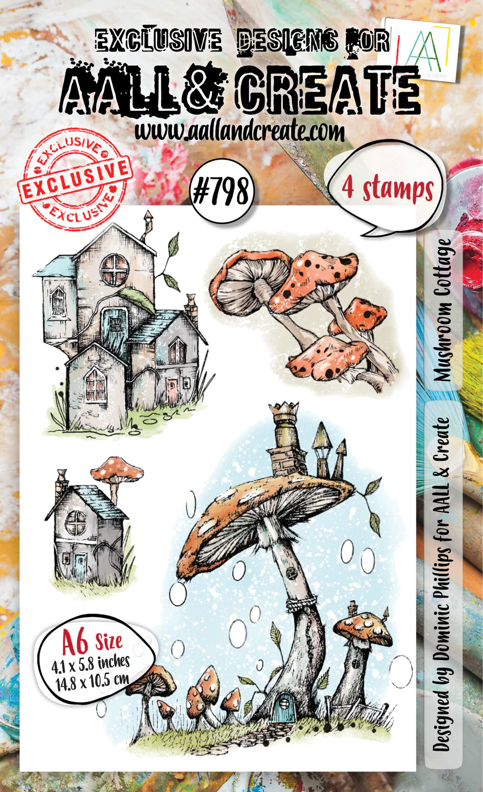 AALL and Create Stamp Set - 798 - Mushroom Cottage. Size: 10cmx15cm | 3.9