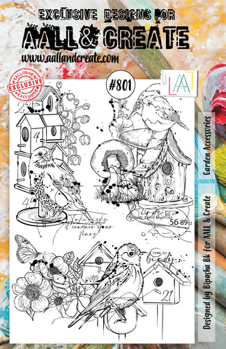AALL and Create Stamp Set - 801 - Garden Accessories. Size: 14.6x20 cm | 5.8