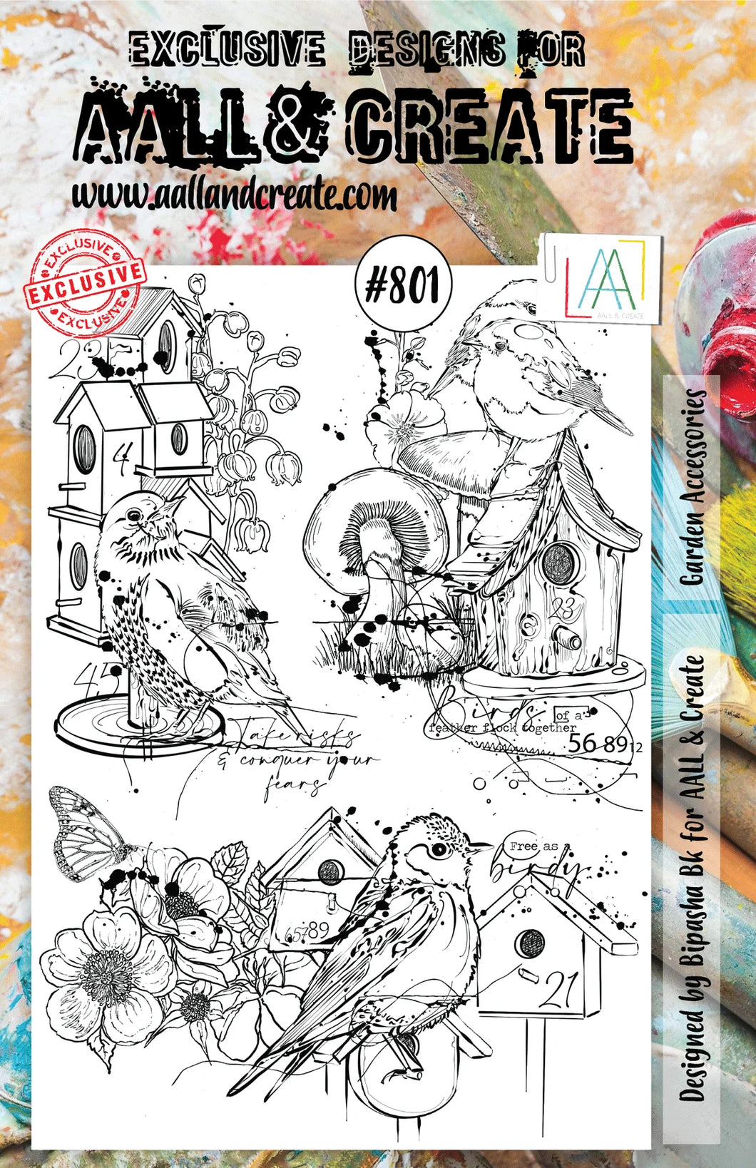 AALL and Create Stamp Set - 801 - Garden Accessories. Size: 14.6x20 cm | 5.8