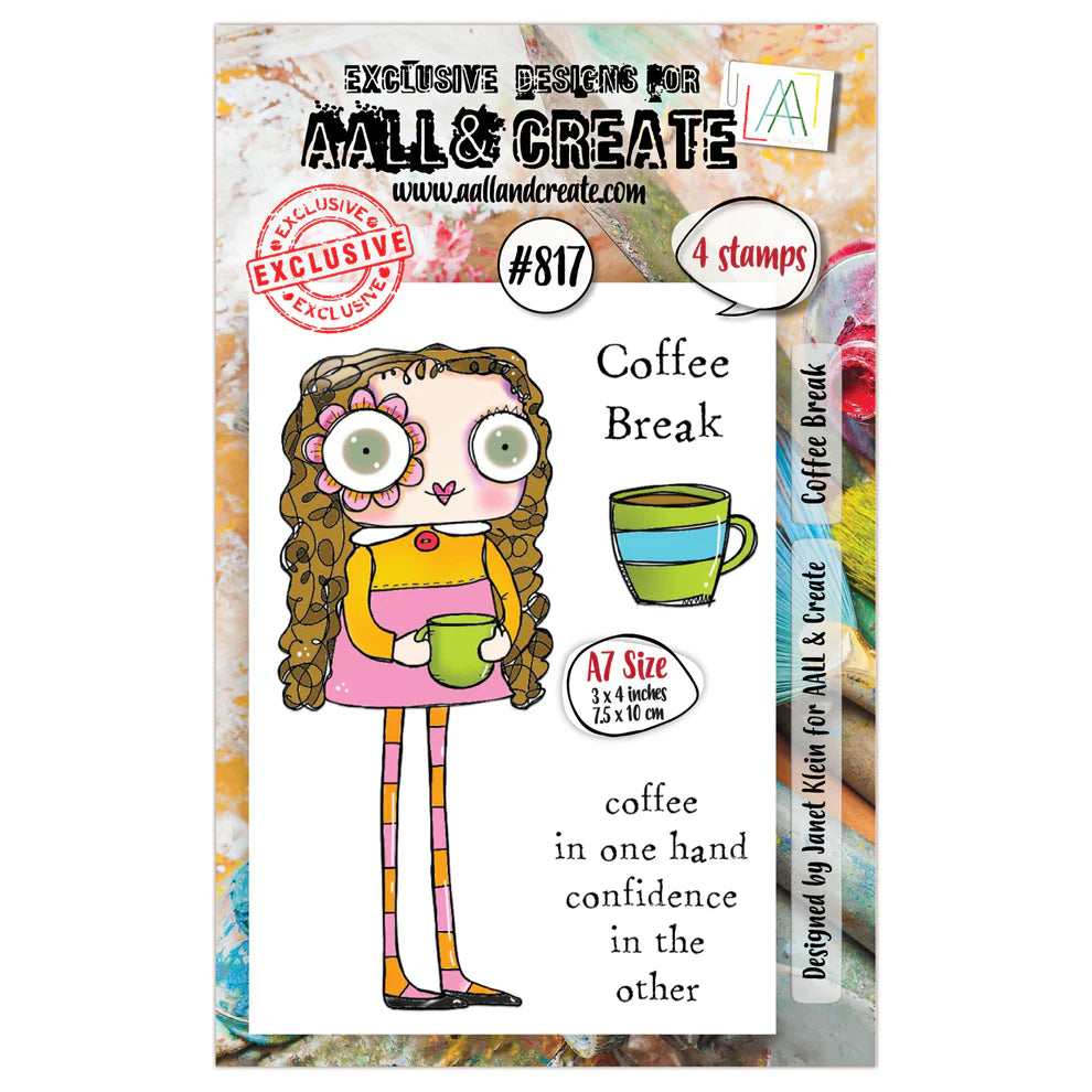 AALL and Create Stamp Set - 817 - Coffee Break. Size: 7.3x10.25 cm | 2.9