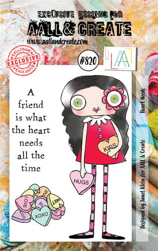 AALL and Create Stamp Set - 820 - Heart Needs. Size: 7.3x10.25 cm | 2.9