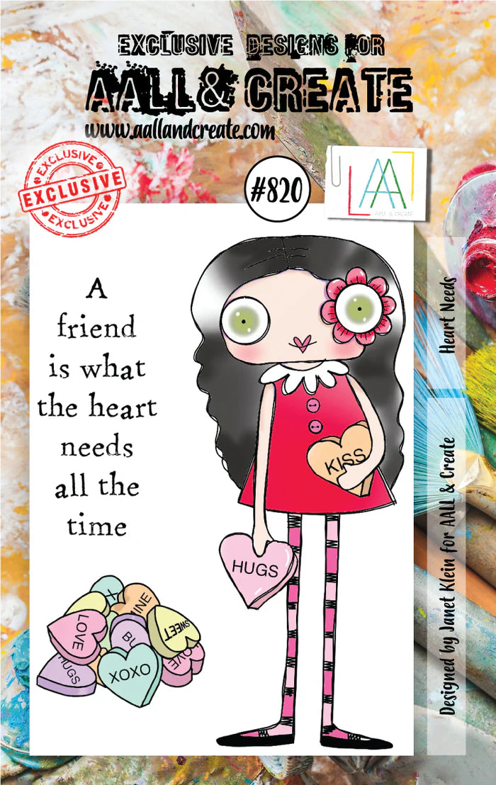 AALL and Create Stamp Set - 820 - Heart Needs. Size: 7.3x10.25 cm | 2.9