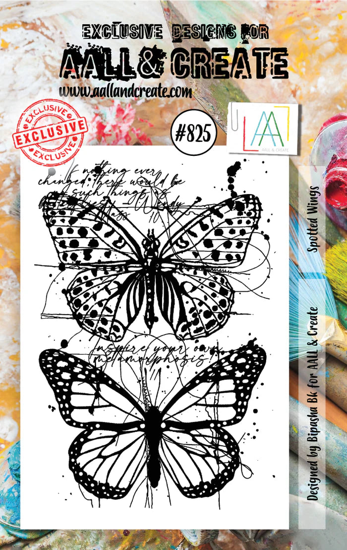 AALL and Create Stamp Set - 825 - Spotted Wings. Size: 7.3x10.25 cm | 2.9