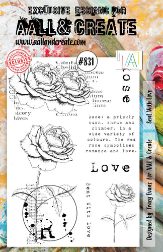 AALL and Create Stamp Set - 831 - Sent With Love. Size: 14.6x20 cm | 5.8