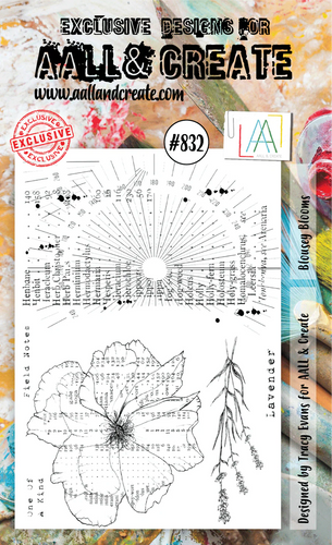 AALL and Create Stamp Set - 832 - Blousey Blooms. Size: 10cmx15cm | 3.9