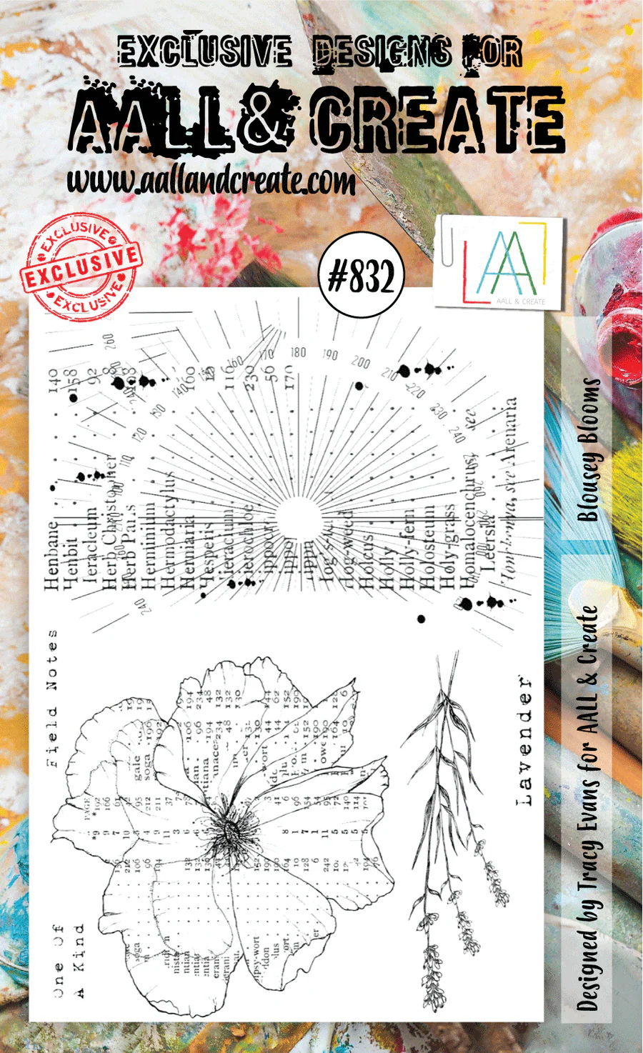 AALL and Create Stamp Set - 832 - Blousey Blooms. Size: 10cmx15cm | 3.9