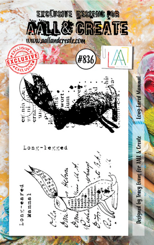 AALL and Create Stamp Set - 836 - Long-Eared Mammal. Size: 7.3x10.25 cm | 2.9