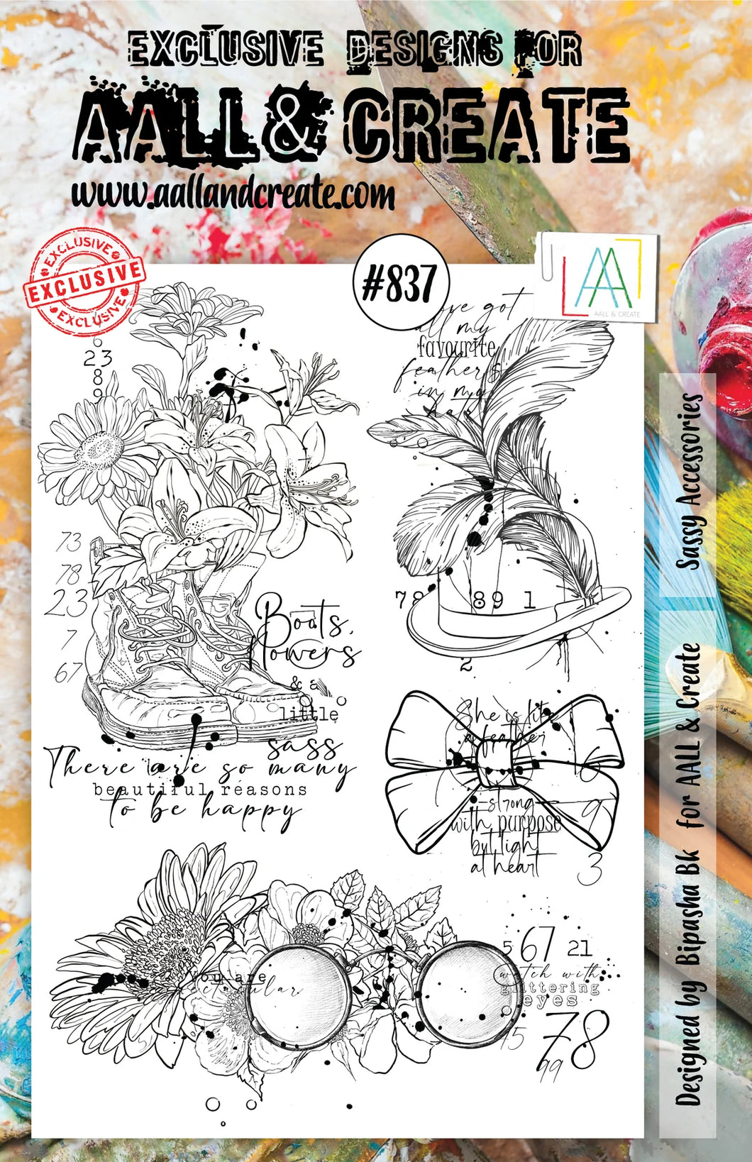 AALL and Create Stamp Set - 837- Sassy Accessories. Size: 14.6x20 cm | 5.8