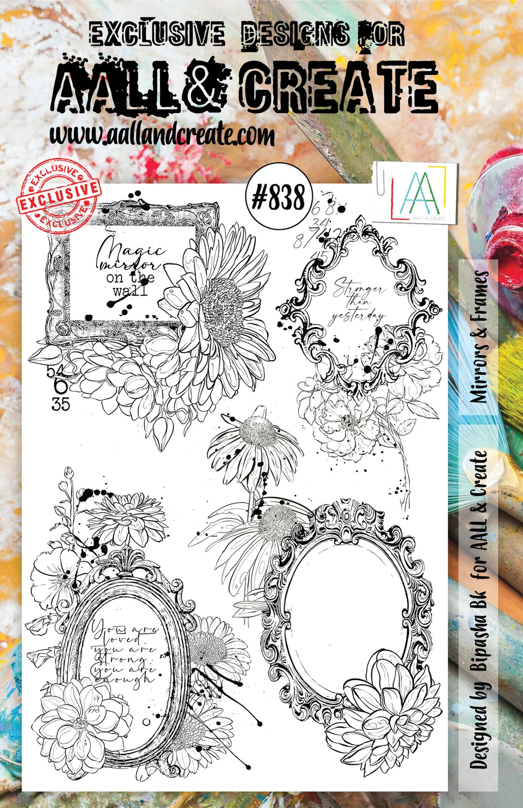 AALL and Create Stamp Set - 838- Mirrors & Frames. Size: 14.6x20 cm | 5.8