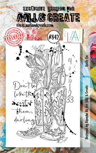 AALL and Create Stamp Set - 842 - Boots On. Size: 7.3x10.25 cm | 2.9