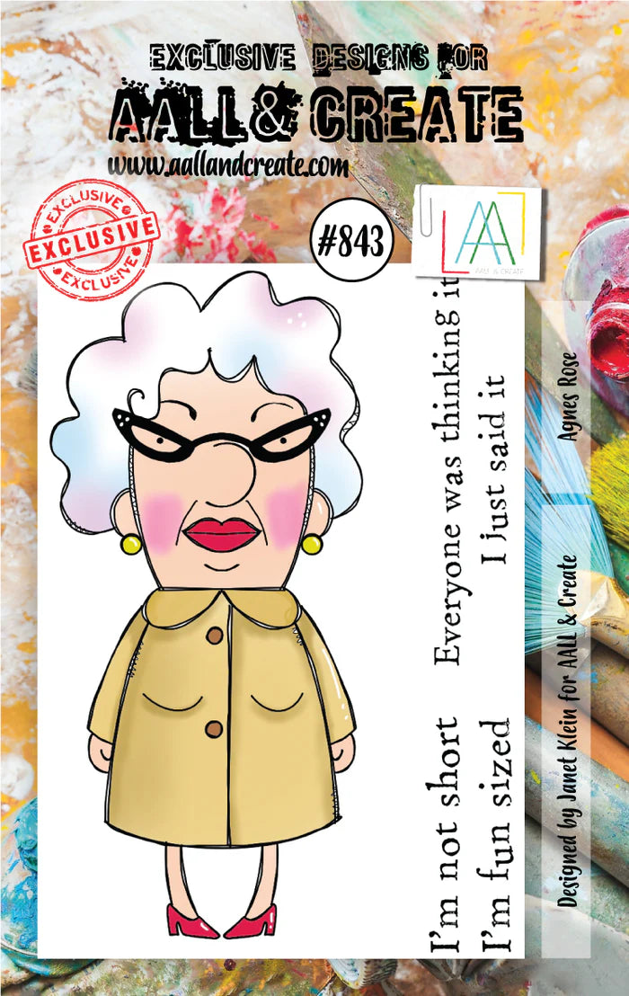 AALL and Create Stamp Set - 843 - Agnes Rose. Size: 7.3x10.25 cm | 2.9