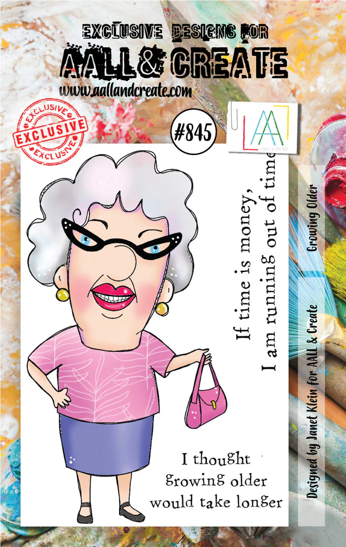 AALL and Create Stamp Set - 845 - Growing Older. Size: 7.3x10.25 cm | 2.9