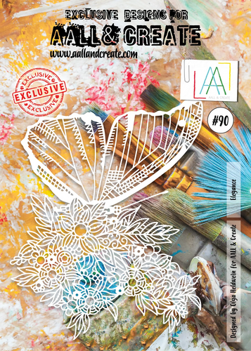 AALL and Create Stencil - 90 - Elegance. Designed by Olga Heldwein. Size: 8.3