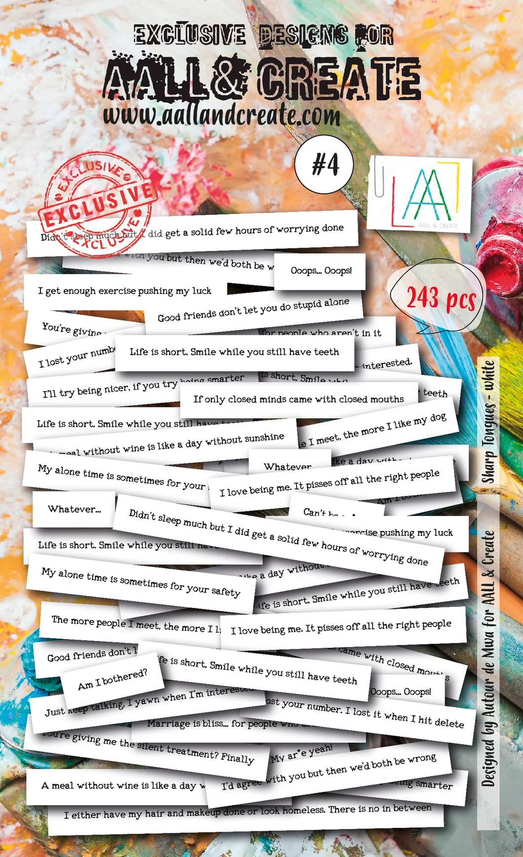 Aall & Create - Ephemera - #4 - Sharp Tongues - White