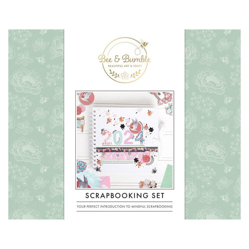 Bee & Bumble - Scrapbooking Kit - Cherry Blossom. Your perfect introduction to mindful scrapbooking. Store your inspirations, keepsakes and ideas for years to come. Available at Embellish Away located in Bowmanville Ontario Canada.