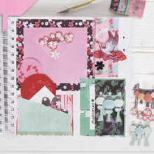 Load image into Gallery viewer, Bee &amp; Bumble - Scrapbooking Kit - Cherry Blossom. Your perfect introduction to mindful scrapbooking. Store your inspirations, keepsakes and ideas for years to come. Available at Embellish Away located in Bowmanville Ontario Canada. Example by brand ambassador.
