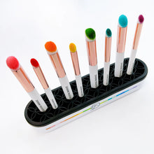 Cargar imagen en el visor de la galería, Catherine Pooler - Brush-N-Tool Holder. This silicone holder will store your brushes, markers, other tools and even scissors for easy access on your work surface and comes decked out with the beautiful CPD rainbow design. Available at Embellish Away located in Bowmanville Ontario Canada.
