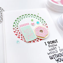 Cargar imagen en el visor de la galería, Catherine Pooler - Die - Heartthrob. Create the perfect focal point for your card with the Heartthrob Die. This die cuts out a circle pattern of hearts from your card layer which makes the perfect spot for your sentiments and image stamps. Available at Embellish Away located in Bowmanville Ontario Canada. Example by brand ambassador.
