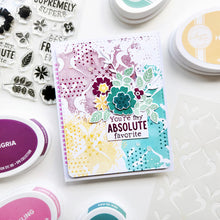 Cargar imagen en el visor de la galería, Catherine Pooler - Layered Stencil - Dreamy Damask. Available at Embellish Away located in Bowmanville Ontario Canada. Example by Catherine Pooler Designs.
