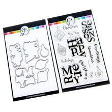 गैलरी व्यूवर में इमेज लोड करें, Catherine Pooler - Sentiments Stamp &amp; Die Set - Holiday Stacks. Available at Embellish Away located in Bowmanville Ontario Canada.
